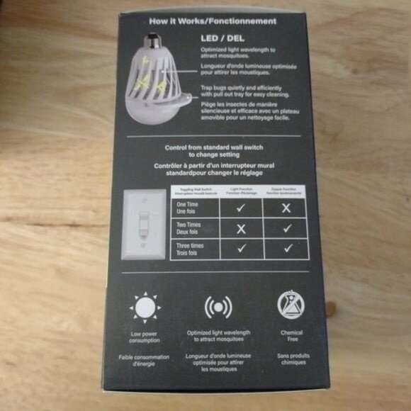 ❌SOLD❌FEIT ELECTRIC BUG ZAPPER 60-WATT EQ DAYLIGHT LED LIGHT BULBS-NEW - Picture 2 of 3